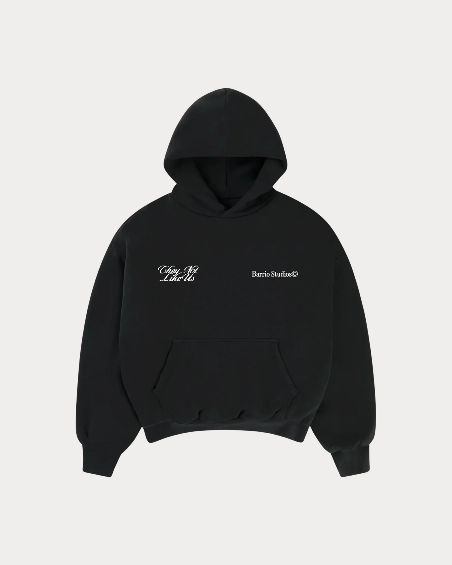 BARRIO STUDIOS - NOT LIKE US BOXY HOODIE BLACK