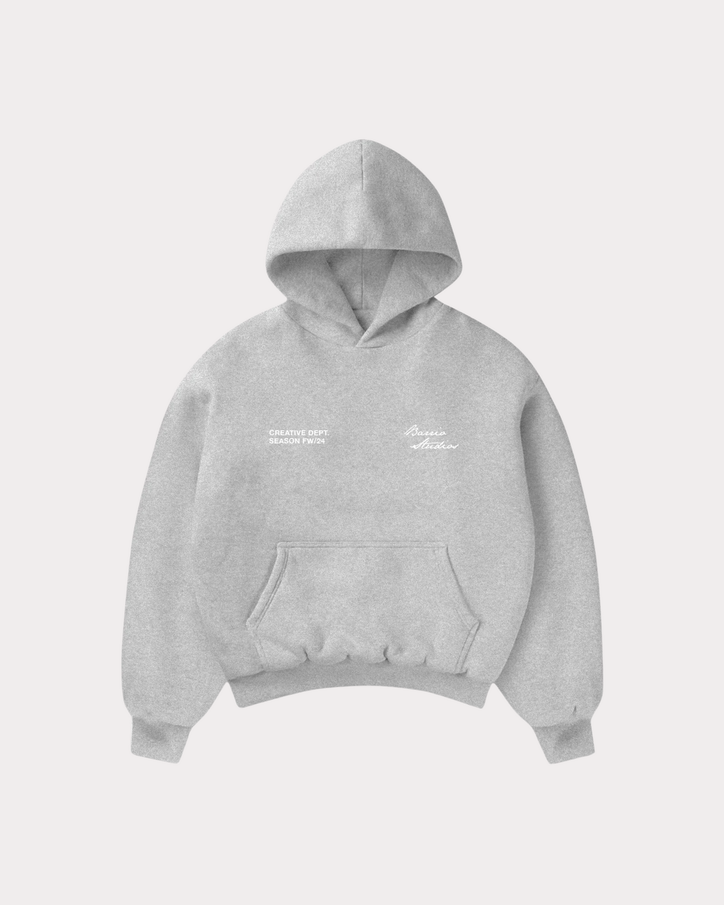 BARRIO STUDIOS - RAINBOW BOXY HOODIE GREY