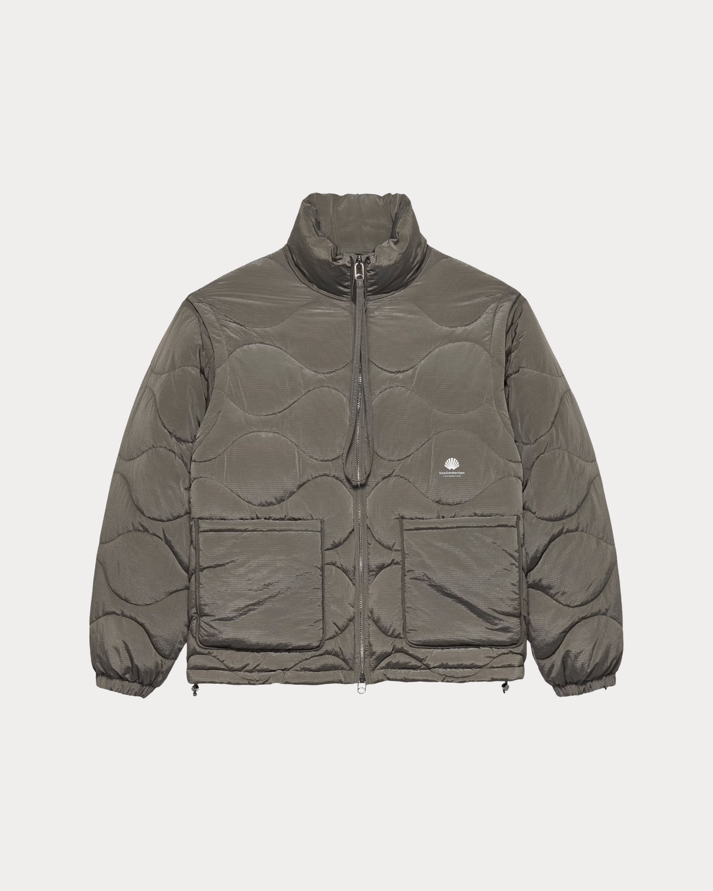 NEW AMSTERDAM SURF ASSOCIATION - DETACHABLE JACKET DARK TAUPE