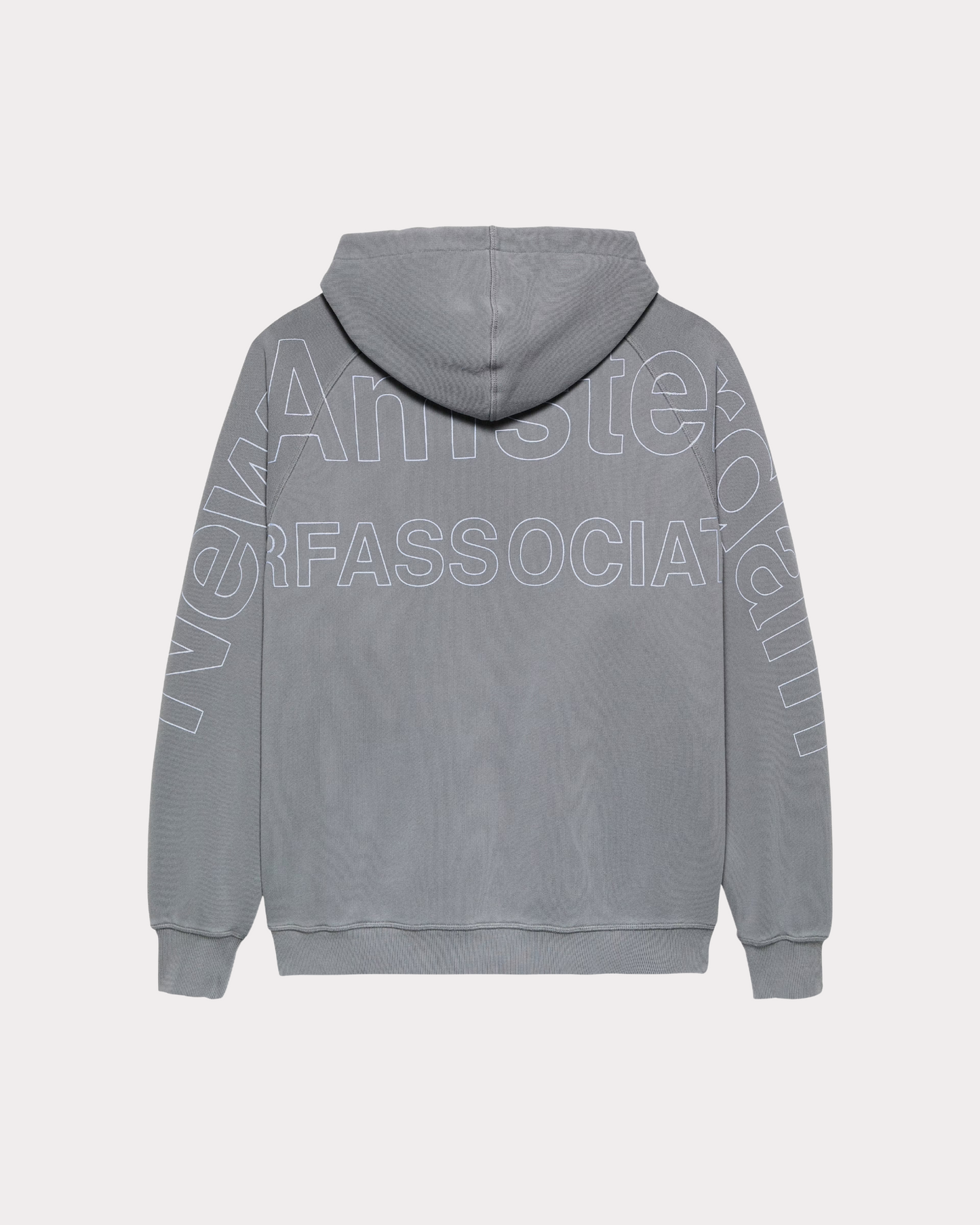 NEW AMSTERDAM SURF ASSOCIATION - LOGO LINE HOODIE SNOW GREY