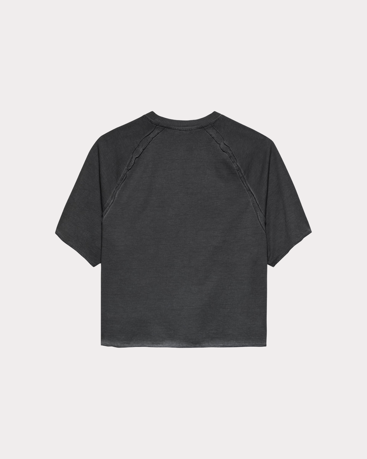 NEW AMSTERDAM SURF ASSOCIATION - RAW EDGE CROPPED TEE BLACK