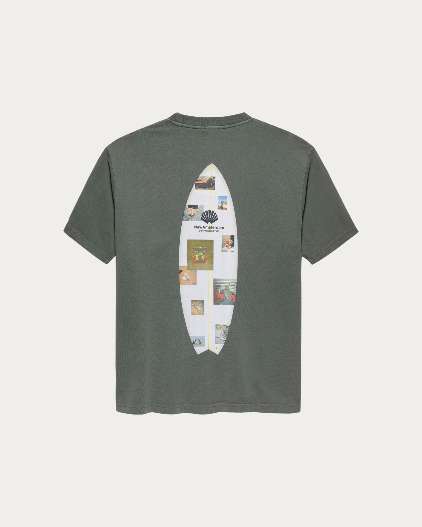 NEW AMSTERDAM SURF ASSOCIATION - SURF ZINE TEE SHARK GREEN