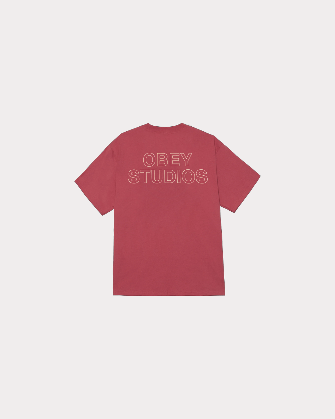 OBEY CLOTHING - STUDIOS OUTLINE TEE RASPBERRY