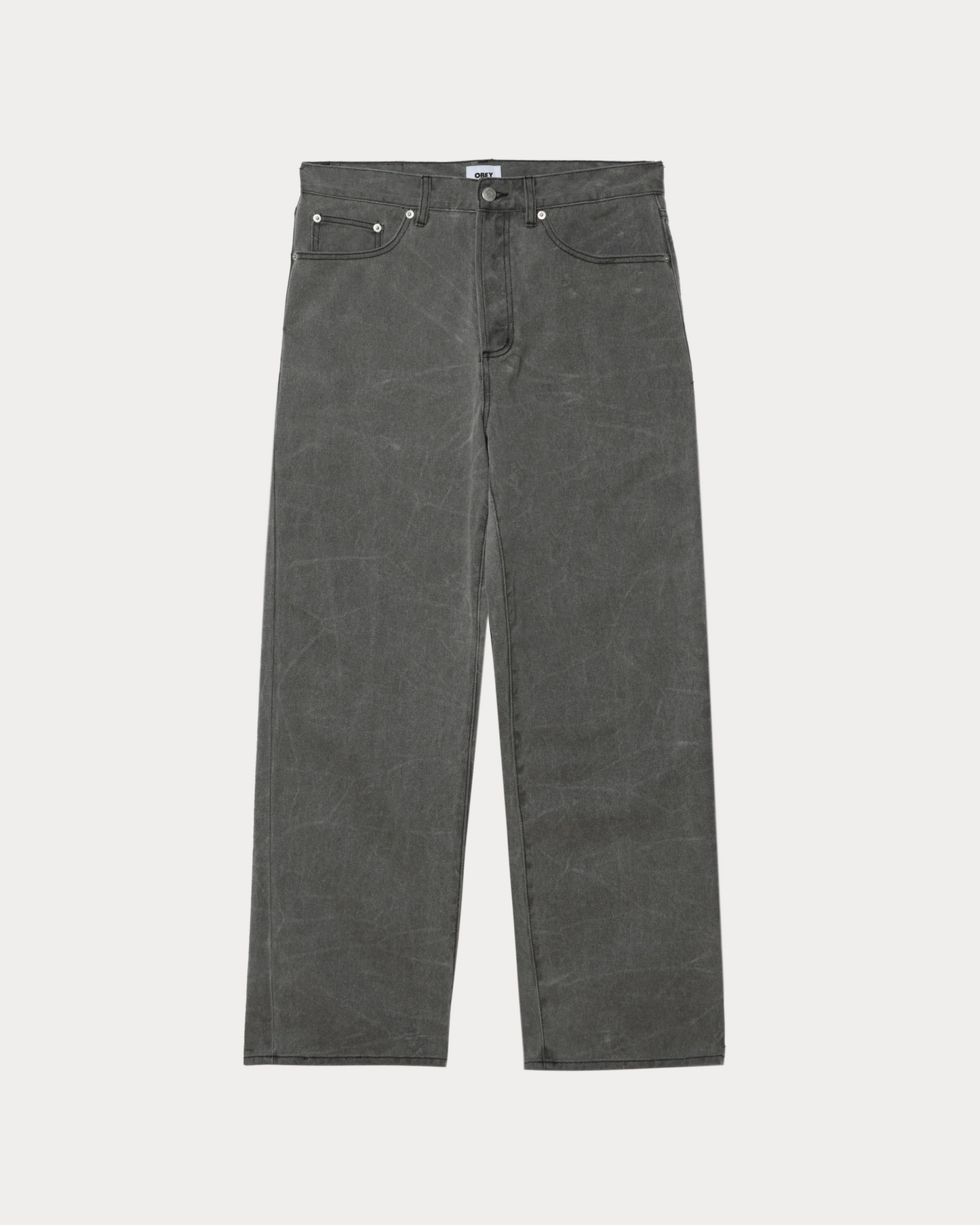 OBEY CLOTHING - CLASSIC BAGGY DENIM BLACK WRINKLE WASH