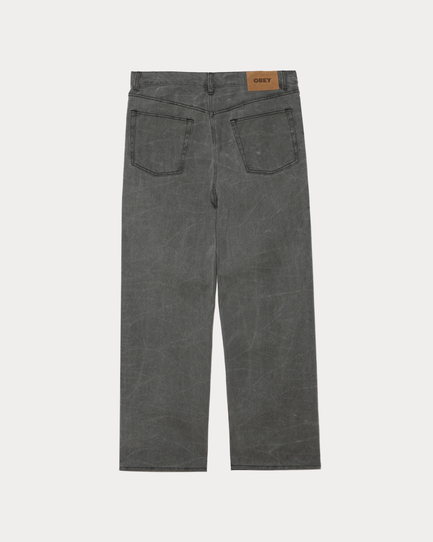 OBEY CLOTHING - CLASSIC BAGGY DENIM BLACK WRINKLE WASH