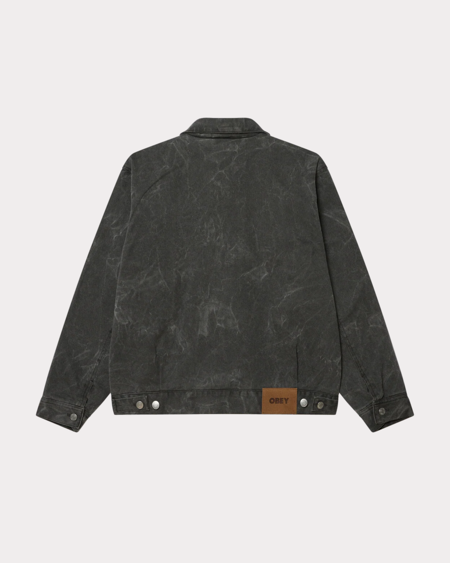 OBEY CLOTHING - WORKMAN JACKET BLACK WRINKLE WASH
