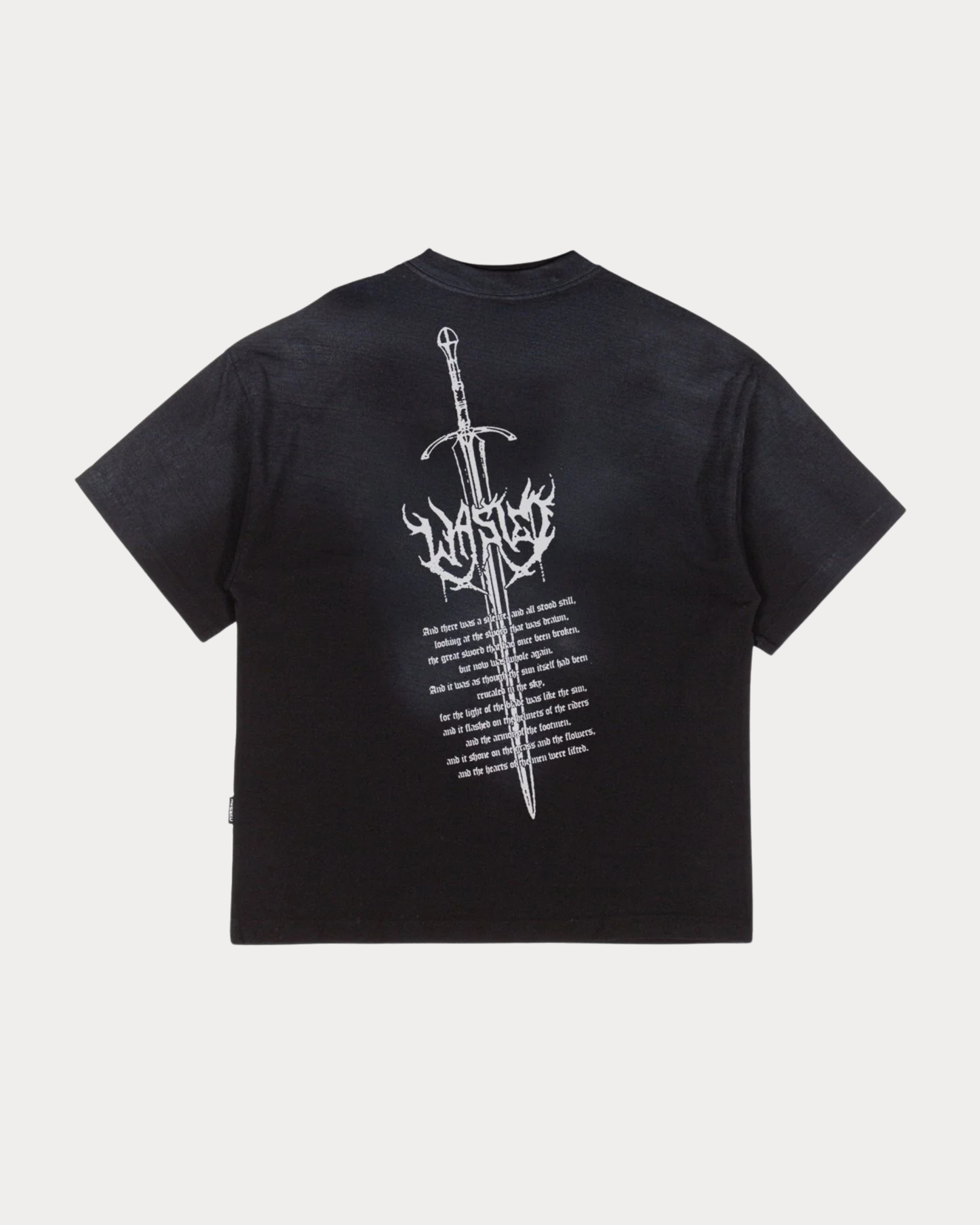 WASTED PARIS - SWORD BOXY TEE FADED BLACK