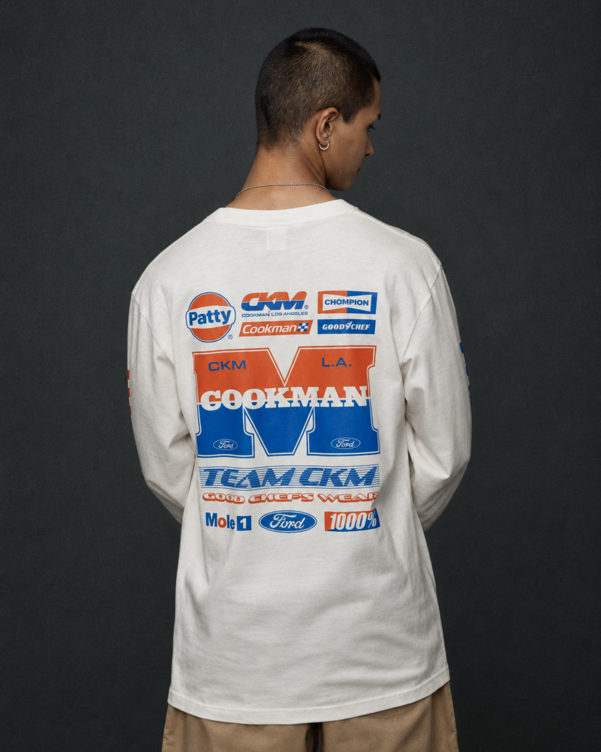 Cookman Good Chef's Wear - Race L/S off white