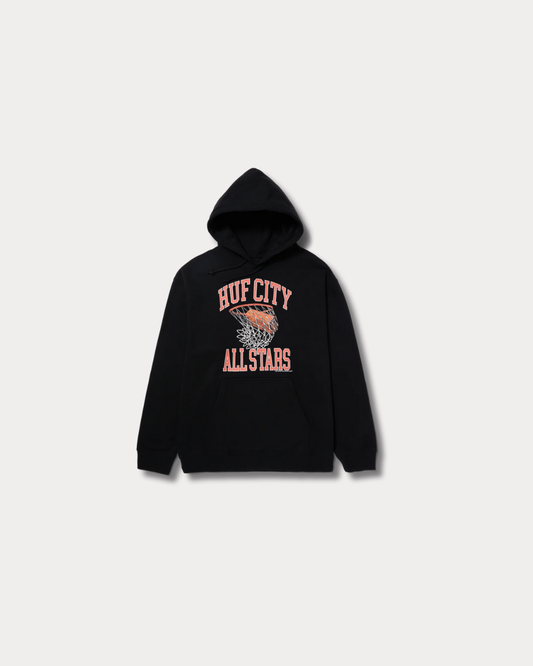 HUF WORLDWIDE - SWISH HOODIE BLACK