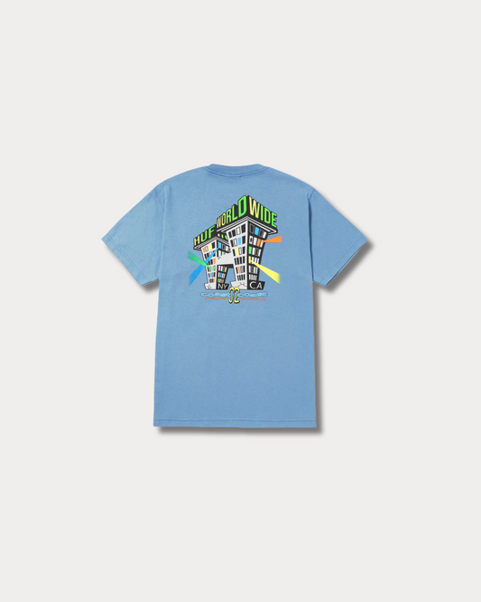 HUF WORLDWIDE - CLUB HOUSE TEE SLATE BLUE