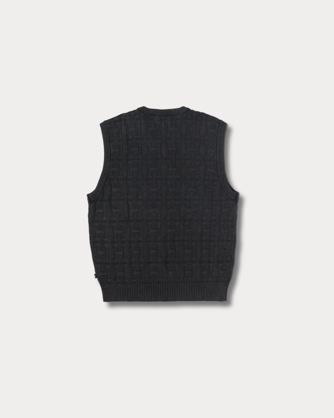 HUF WORLDWIDE - INTERLACED OVERDYED VEST FADED BLACK