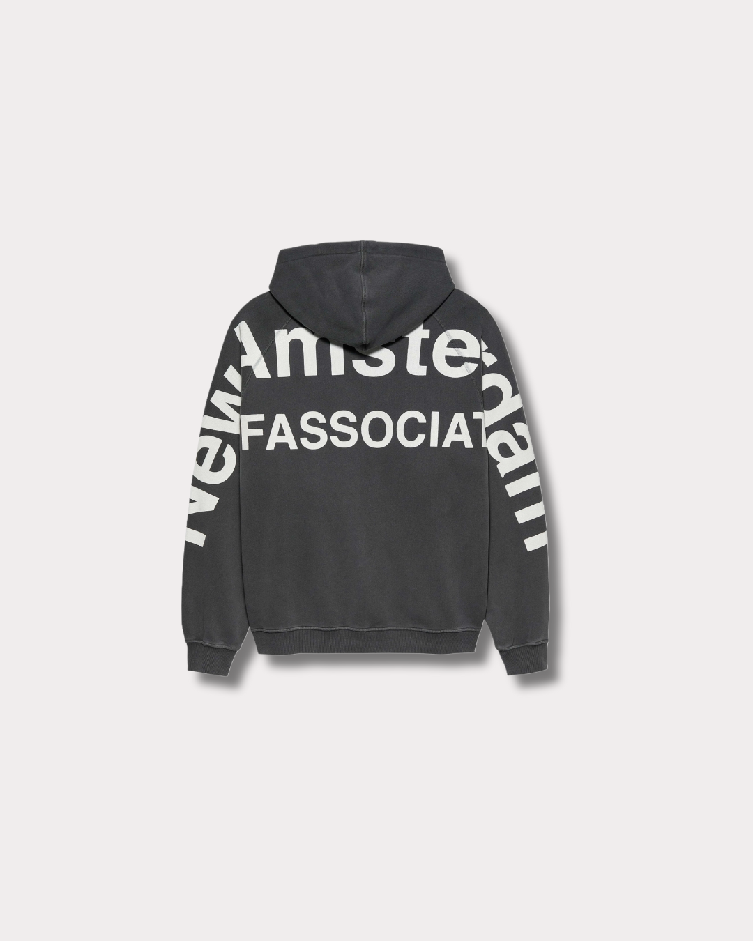 NEW AMSTERDAM SURF ASSOCIATION - LOGO LINE HOODIE FADE BLACK