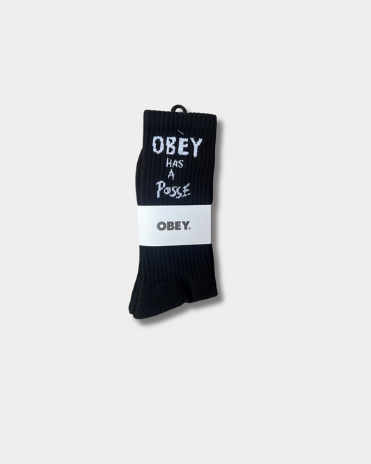 OBEY CLOTHING - HAS A POSSE SOCKS BLACK