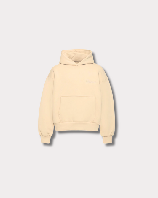 GARMENT WORKSHOP - DOUBLE LAYER BOXY FIT HOODIE HEAVY CREAM