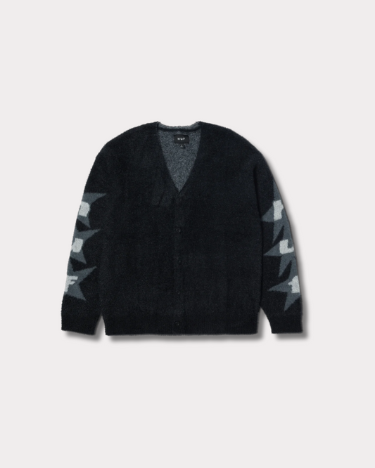 HUF WORLDWIDE - URSA MOHAIR CARDIGAN BLACK