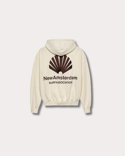 NEW AMSTERDAM SURF ASSOCIATION - LOGO HOODIE BONE