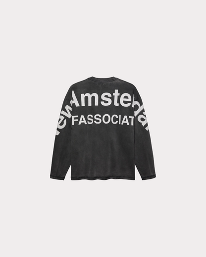 NEW AMSTERDAM SURF ASSOCIATION - BIG LOGO CREW WASHED BLACK