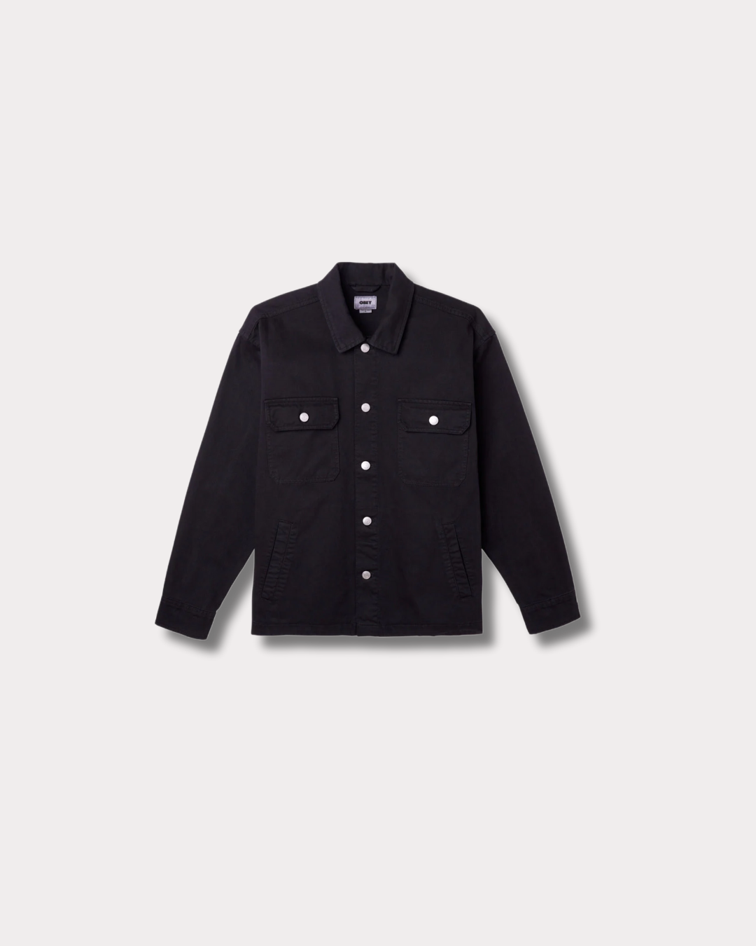 OBEY CLOTHING - DIVISION SHIRT JACKET PIGMENT BLACK