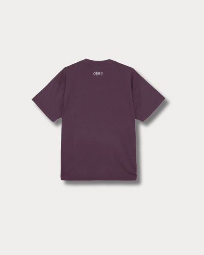 OBEY CLOTHING - MENTAL HYGIENE TEE PLUM PERFECT