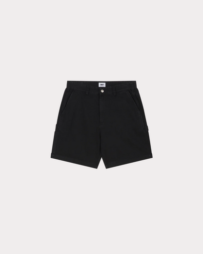 OBEY CLOTHING - BIG TIMER CARPENTER SHORTS BLACK FADED WASH