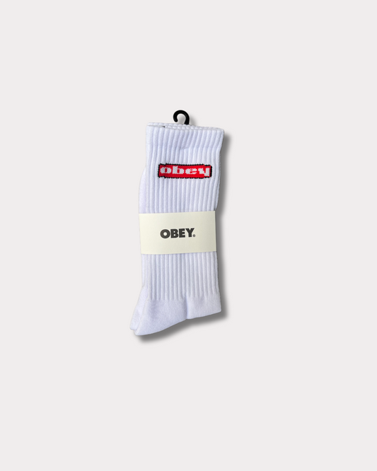 OBEY CLOTHING - OVAL SOCKS WHITE