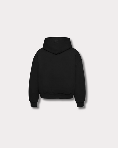 GARMENT WORKSHOP - DOUBLE LAYER BOXY FIT HOODIE BLACK