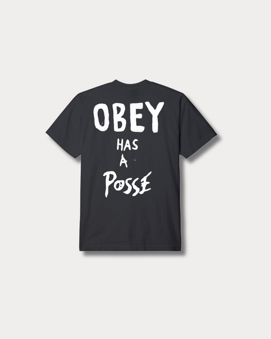 OBEY CLOTHING - HAS A POSSE TEE VINTAGE BLACK