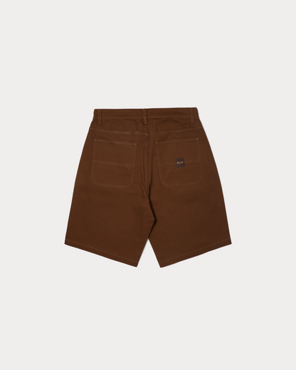 HUF WORLDWIDE - CLASSIC H DOUBLE KNEE SHORTS JAVA BROWN