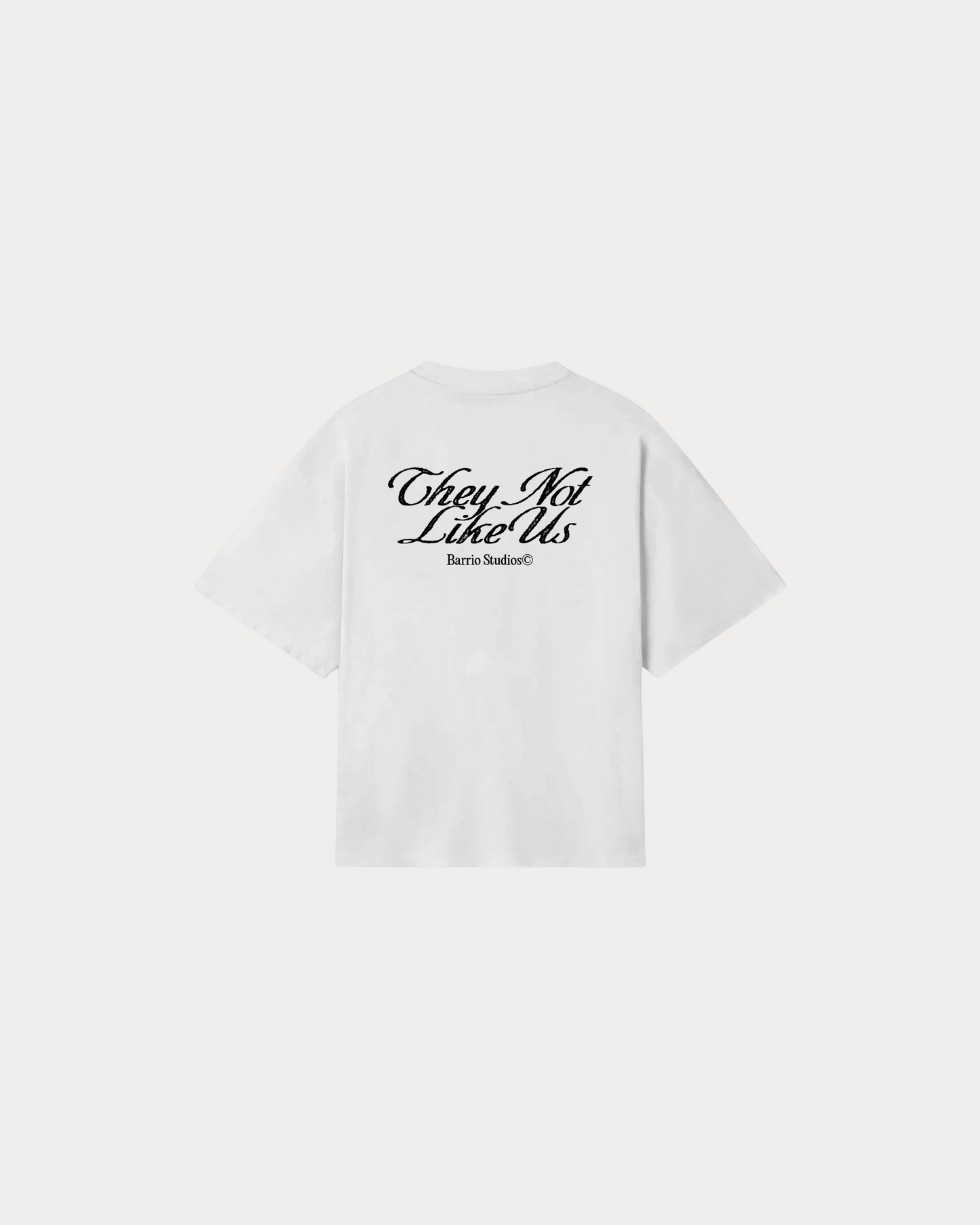 BARRIO STUDIOS - NOT LIKE US BOXY TEE WHITE
