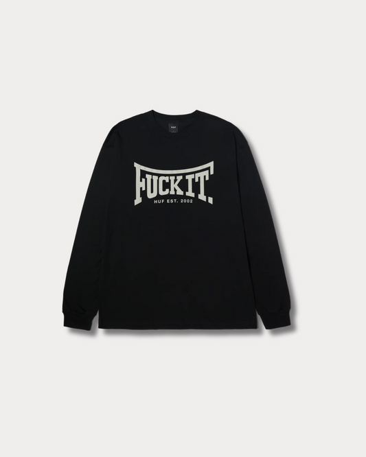 HUF WORLDWIDE - THROWING HANDS L/S BLACK