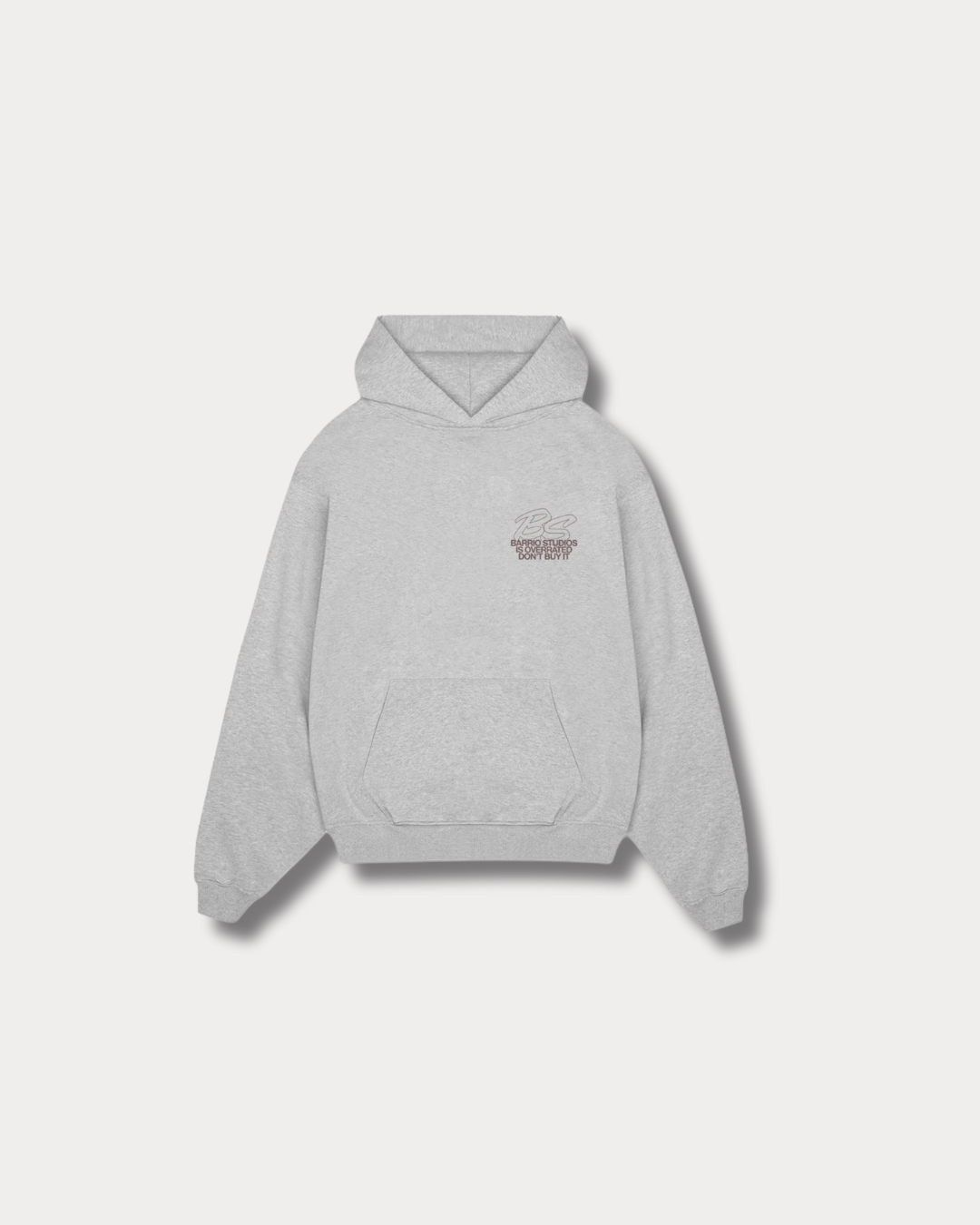 BARRIO STUDIOS - OVERRATED HOODIE GREY MELANGE