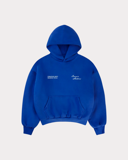 BARRIO STUDIOS - RAINBOW BOXY HOODIE BLUE