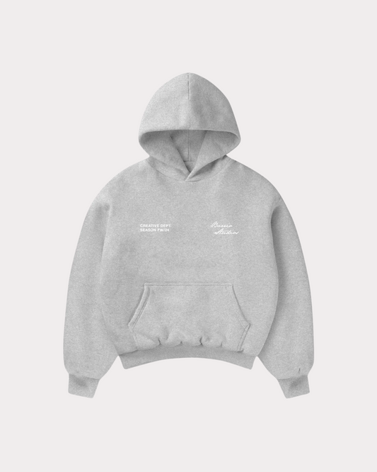 BARRIO STUDIOS - RAINBOW BOXY HOODIE GREY