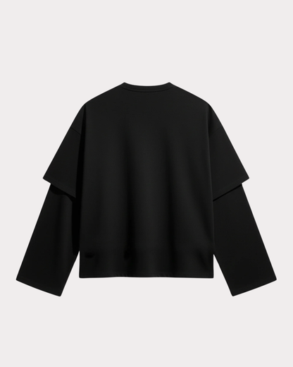 BARRIO STUDIOS - DOUBLE SLEEVE TEE BLACK