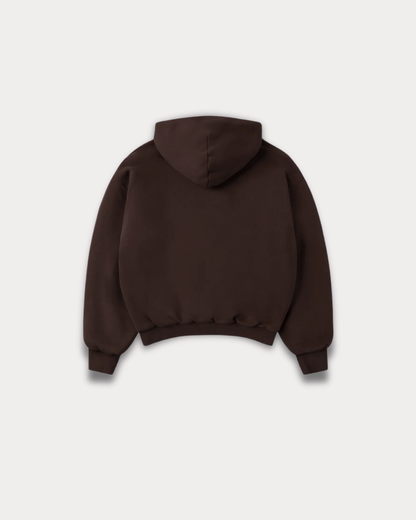 Barrio Studios - Rainbow boxy hoodie choco