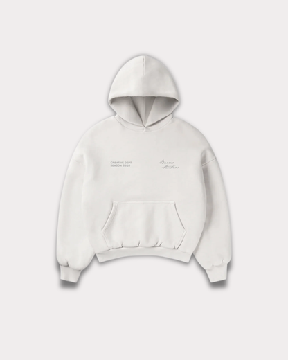 Barrio Studios - Rainbow boxy hoodie cream