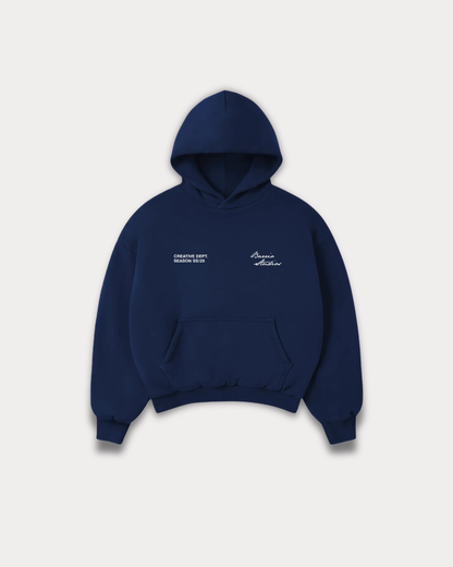 Barrio Studios - Rainbow boxy hoodie navy