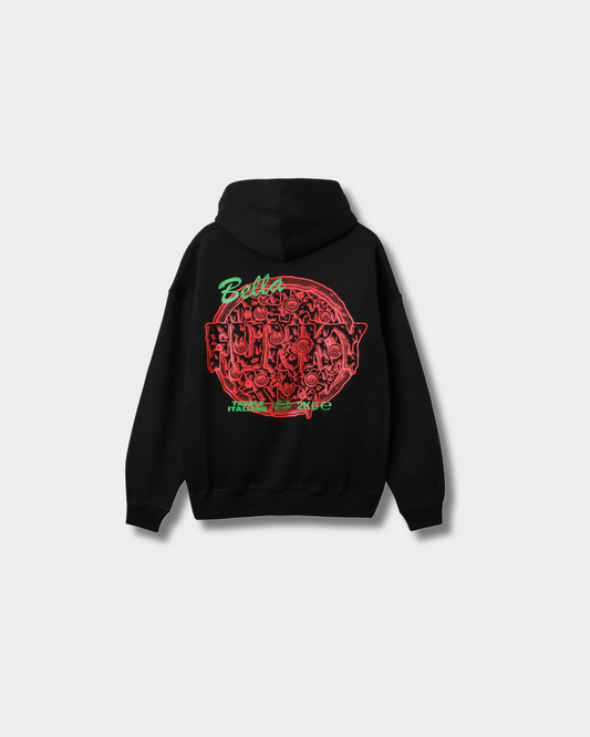 FUNKY SNOWBOARDS - PIZZA HOODIE BLACK