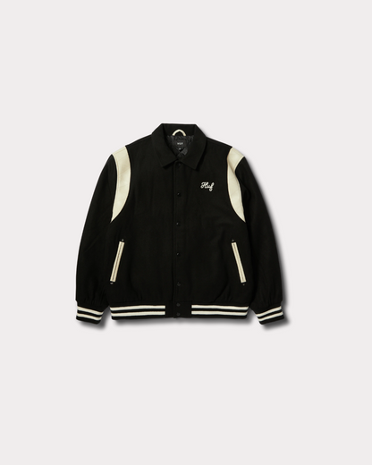 HUF WORLDWIDE - SONG VARSITY JACKET BLACK