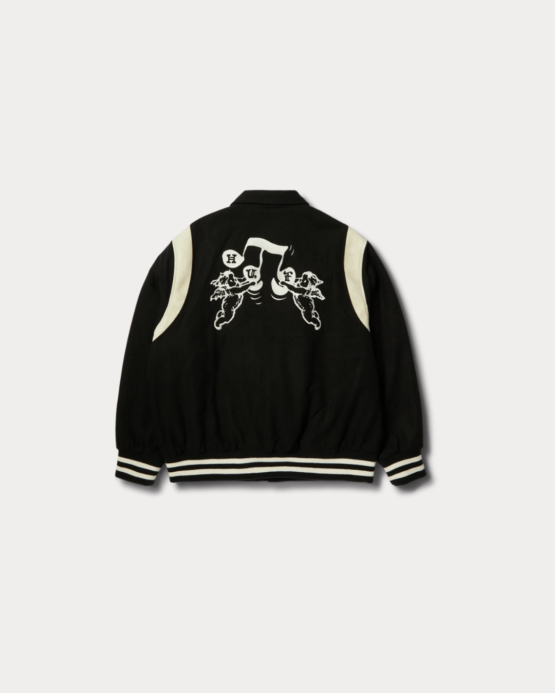 HUF WORLDWIDE - SONG VARSITY JACKET BLACK