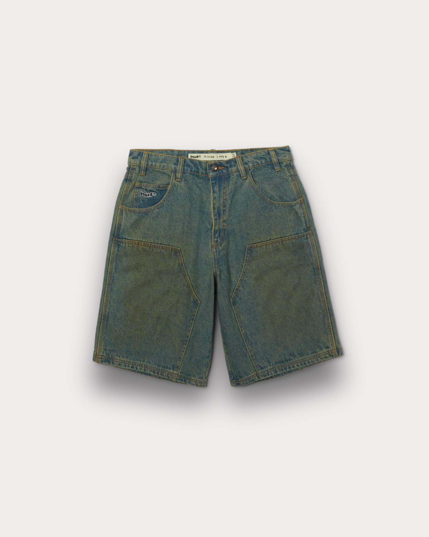 Huf Worldwide - Kinda Loose double knee shorts dirty wash