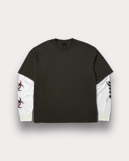Huf Worldwide - Leon double sleeve vintage black