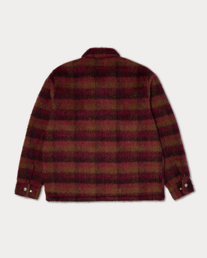 HUF WORLDWIDE - MEGABLAST PLAID JACKET BERRY