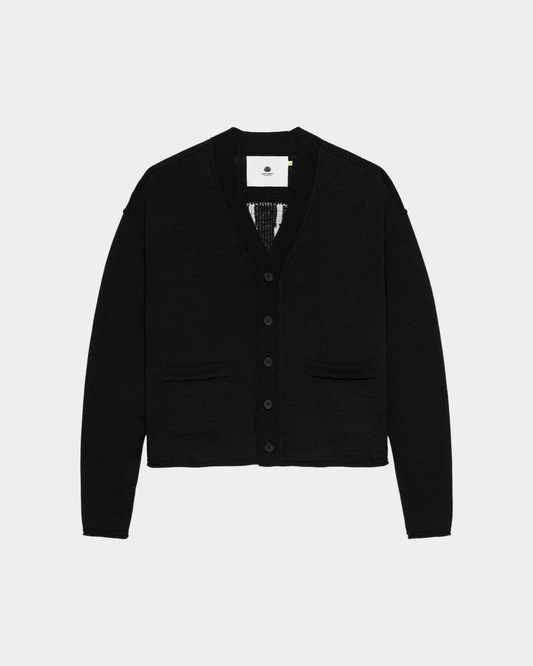 NEW AMSTERDAM SURF ASSOCIATION - LOGO CARDIGAN BLACK