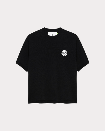 NEW AMSTERDAM SURF ASSOCIATION - KNITTED LOGO TEE BLACK