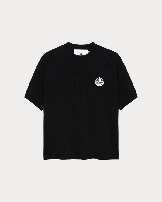 NEW AMSTERDAM SURF ASSOCIATION - KNITTED LOGO TEE BLACK