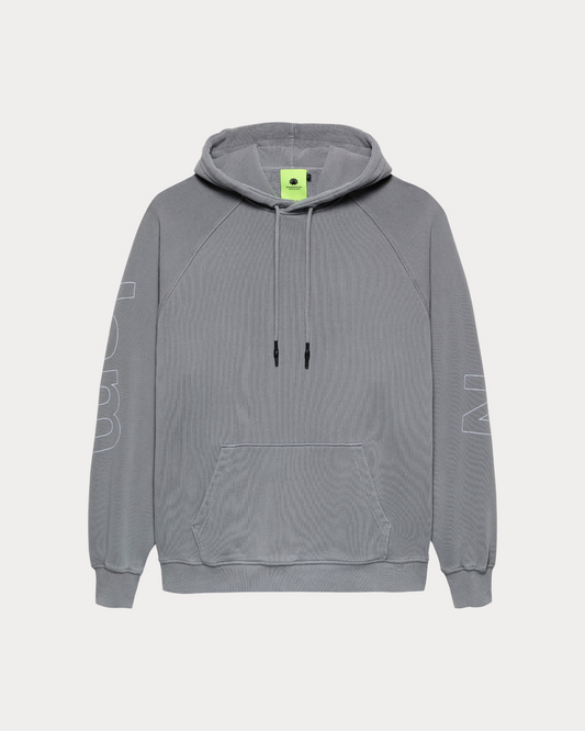 NEW AMSTERDAM SURF ASSOCIATION - LOGO LINE HOODIE SNOW GREY