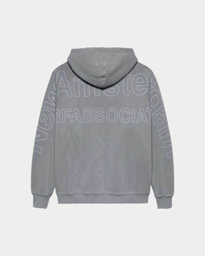 NEW AMSTERDAM SURF ASSOCIATION - LOGO LINE HOODIE SNOW GREY