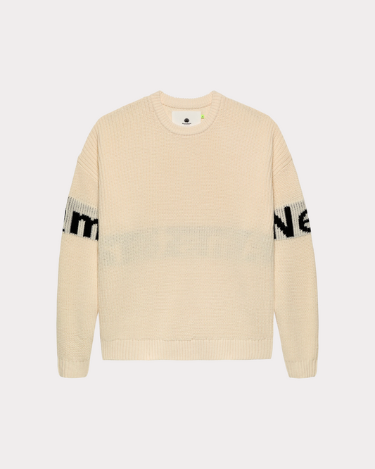 NEW AMSTERDAM SURF ASSOCIATION - NAME CREW KNIT ECRU/BLACK