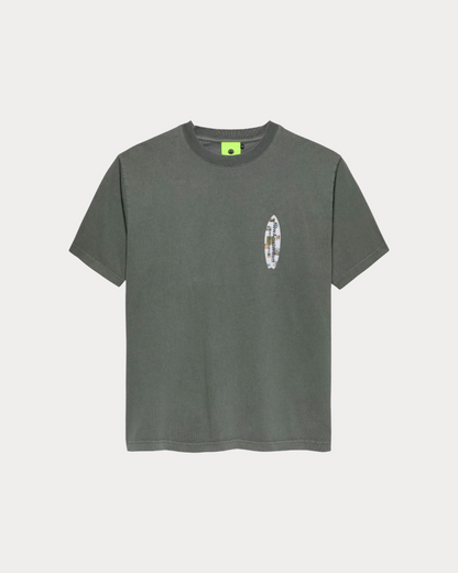 NEW AMSTERDAM SURF ASSOCIATION - SURF ZINE TEE SHARK GREEN
